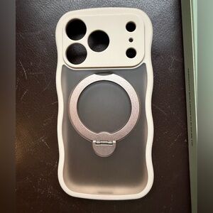 Rose Gold iPhone 17 Pro Case with Ring Holder - brand new never used.